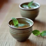 Served Japanese Mounjaro tea with mint