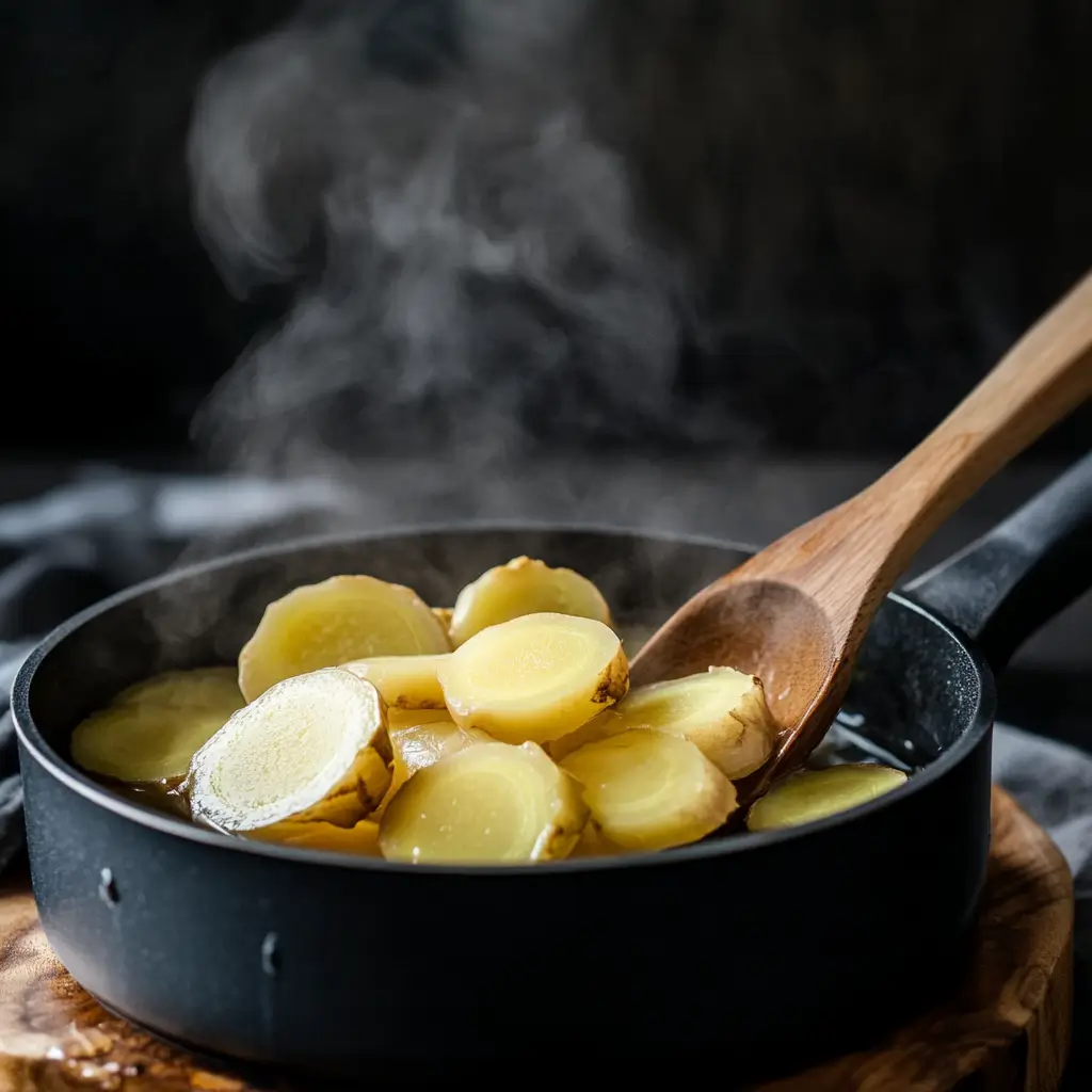 Ginger Water Recipes for Weight Loss That Actually Work 8 Boiling ginger slices for weight loss drink