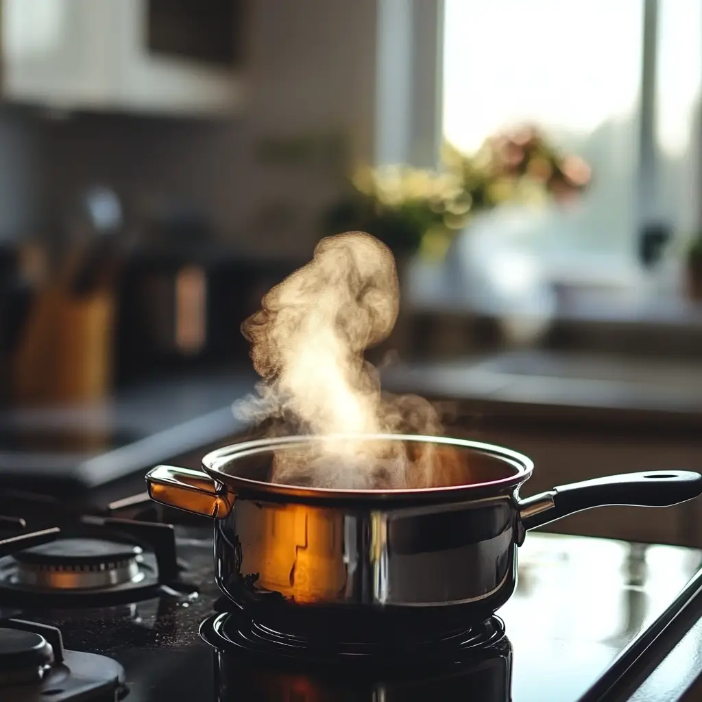 Simmering the recipe for Mounjaro Tea in a small pot