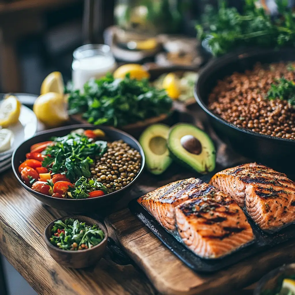 Tirzepatide Recipes: Easy, Weight-Loss Friendly Meals for a Healthier You 4 tirzepatide recipes healthy meals on wooden table