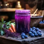 Purple peel recipe for weight loss in a glass jar