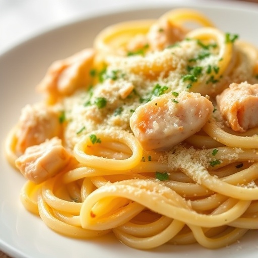 Hearty Delicious Creamy Garlic Parmesan Chicken Pasta Perfect for…